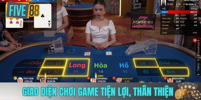 Giao diện chơi game tiện lợi, thân thiện